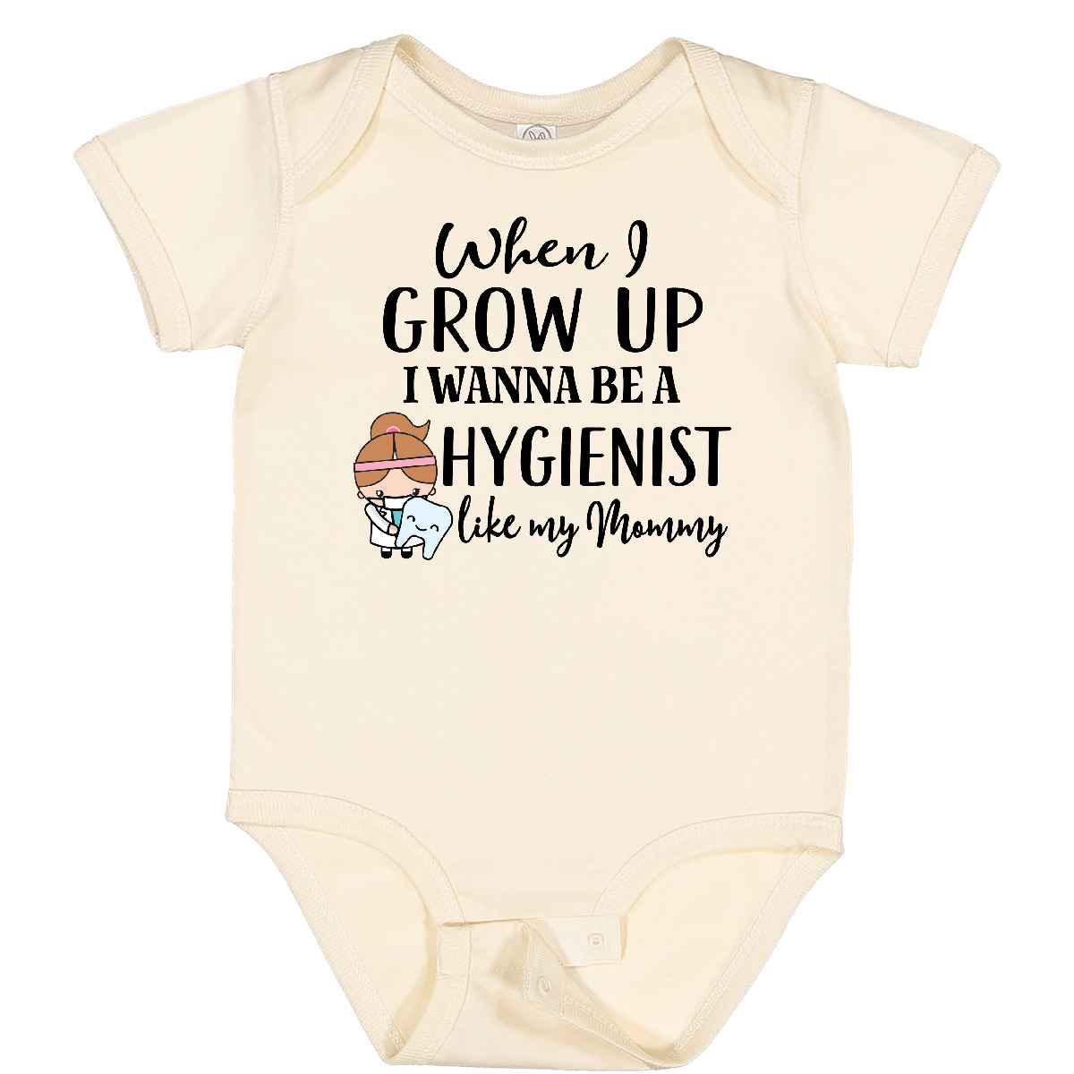 Inktastic Future Dental Hygienist Like Mommy Baby Bodysuit Mom One-piece Infant