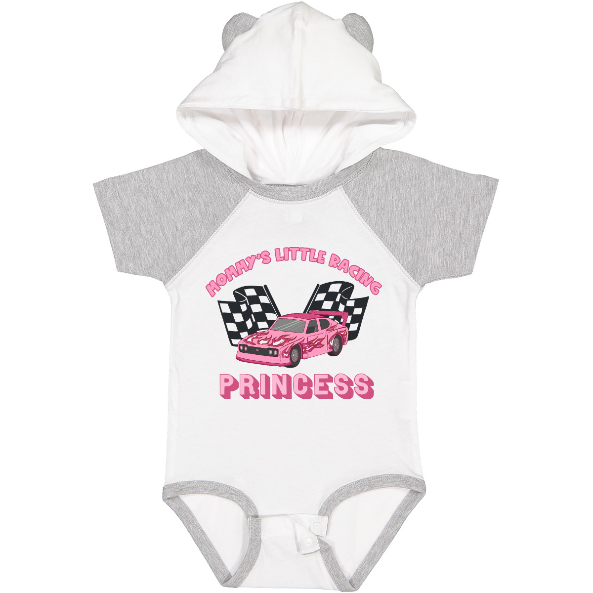 Inktastic Mommy's Racing Princess Pink Race Car Baby Bodysuit Daughter Girl Day - Bild 7 von 7