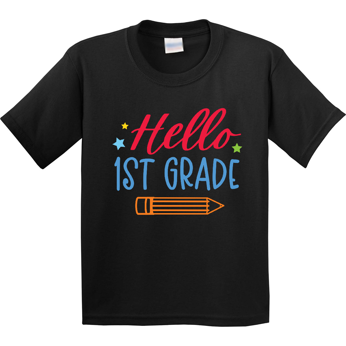 Inktastic Back To School Hello 1st Grade Youth T-Shirt Kids I Love Stars Cute - Picture 2 of 4