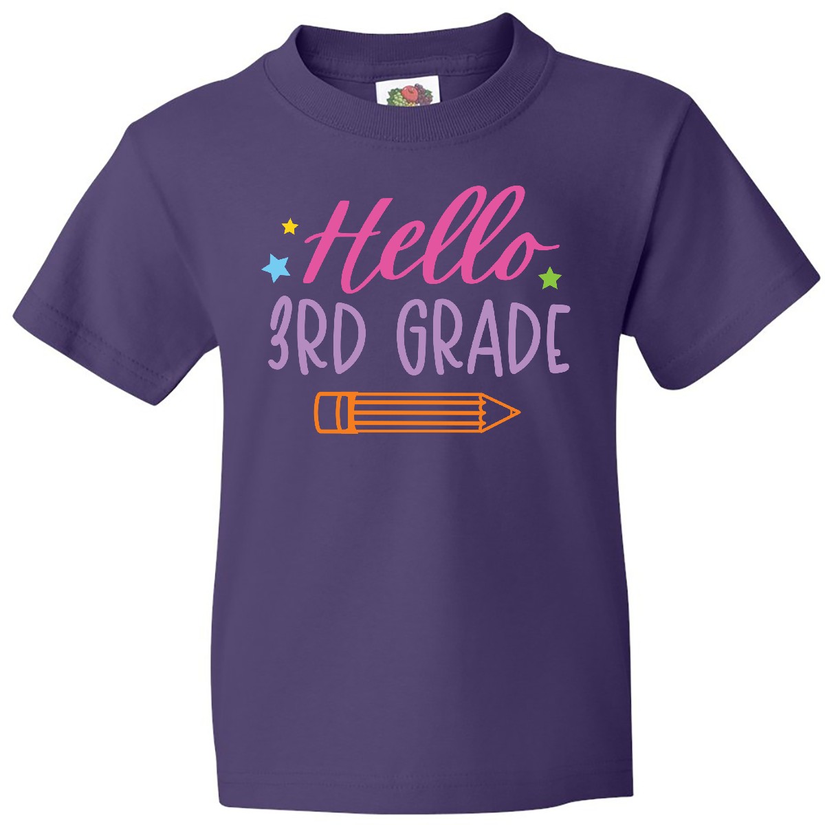 Inktastic Back To School Hello 3rd Grade Youth T-Shirt Kids I Love Stars Cute - Picture 5 of 7