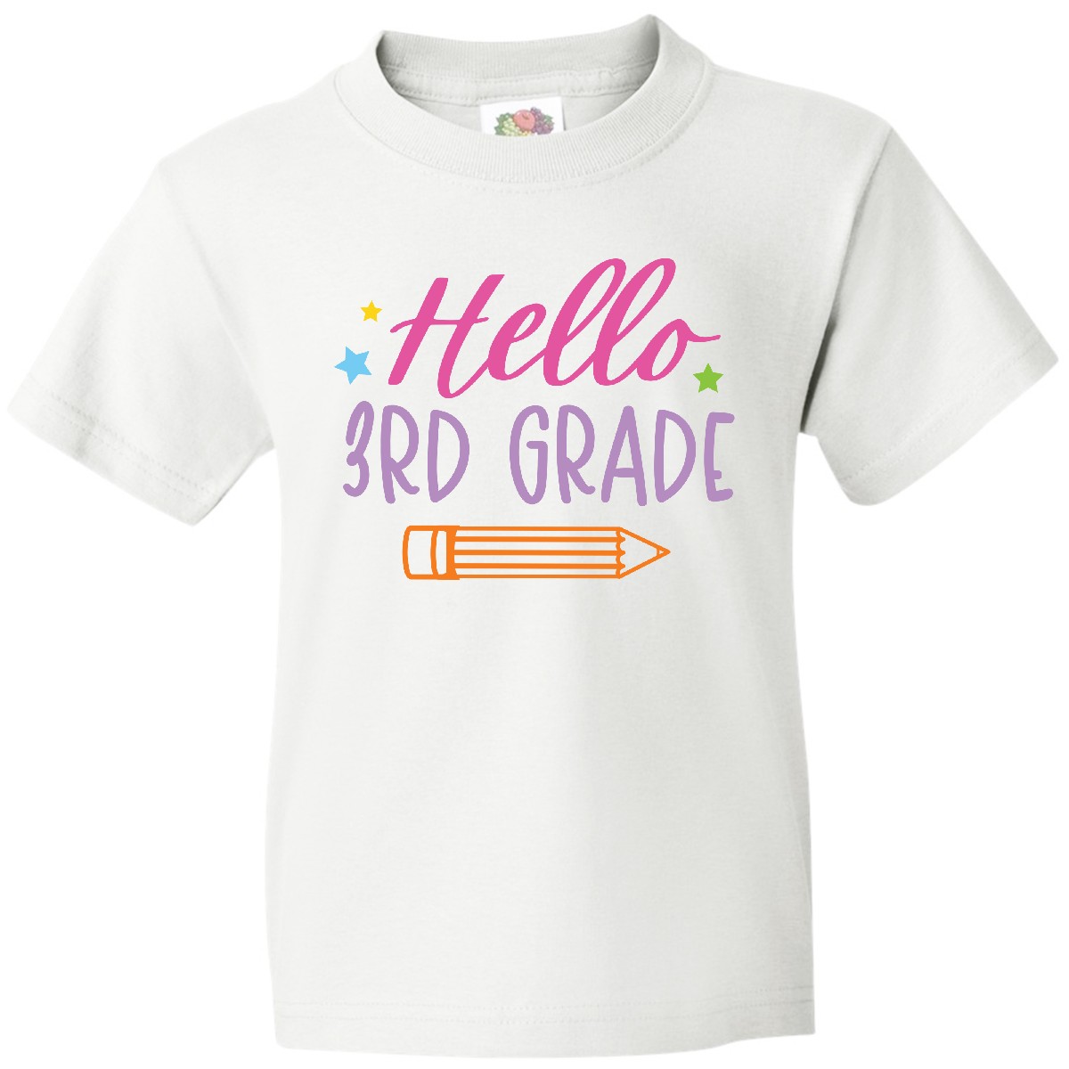 Inktastic Back To School Hello 3rd Grade Youth T-Shirt Kids I Love Stars Cute - Picture 7 of 7