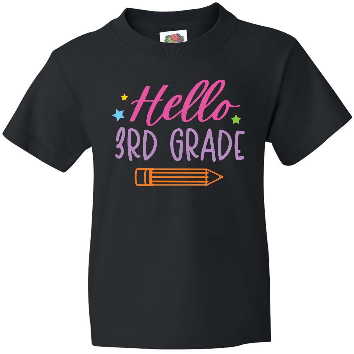 Inktastic Back To School Hello 3rd Grade Youth T-Shirt Kids I Love Stars Cute - Picture 2 of 7