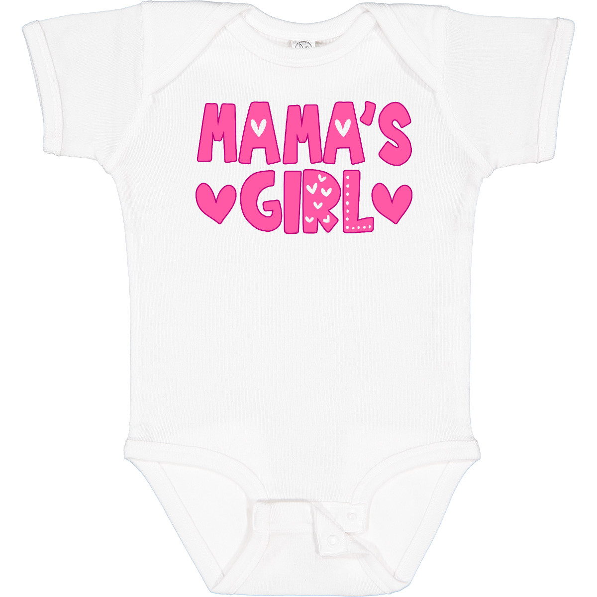Inktastic Mama's Girl Pink With Hearts Baby Bodysuit Family Girls Mama Mother Jc - Picture 8 of 8