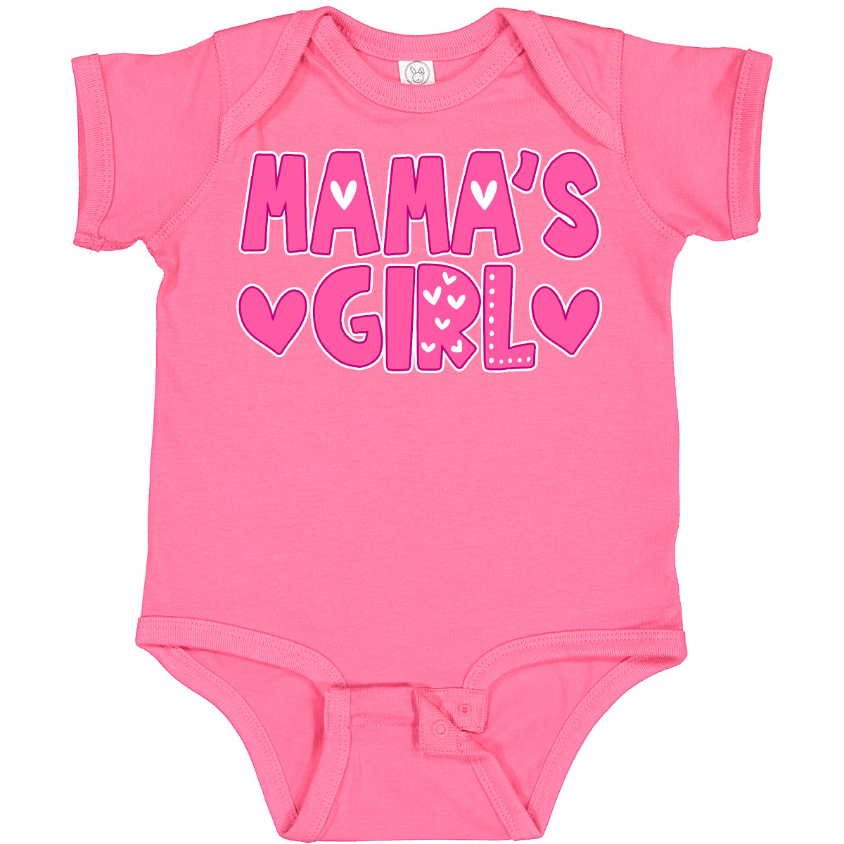 Inktastic Mama's Girl Pink With Hearts Baby Bodysuit Family Girls Mama Mother Jc - Picture 4 of 8
