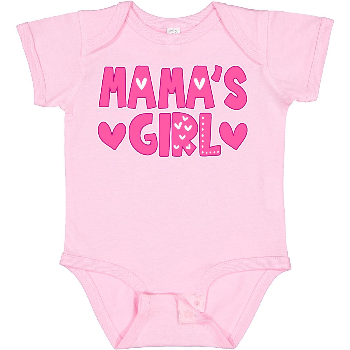 Inktastic Mama's Girl Pink With Hearts Baby Bodysuit Family Girls Mama Mother Jc - Picture 7 of 8