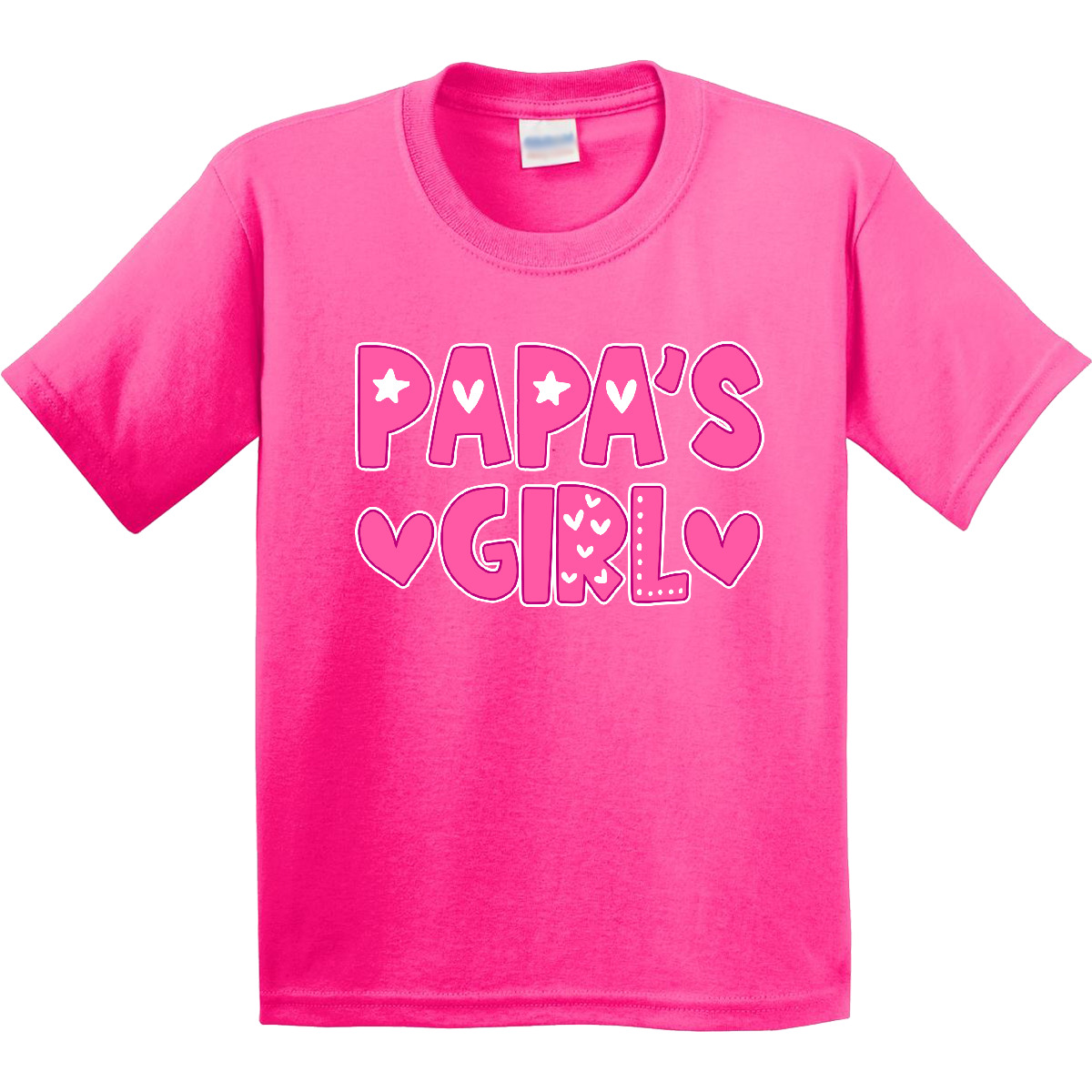 Inktastic Papa's Girl Gift Youth T-Shirt Family Girls Papa Grandpa Daddy Father - Picture 4 of 9
