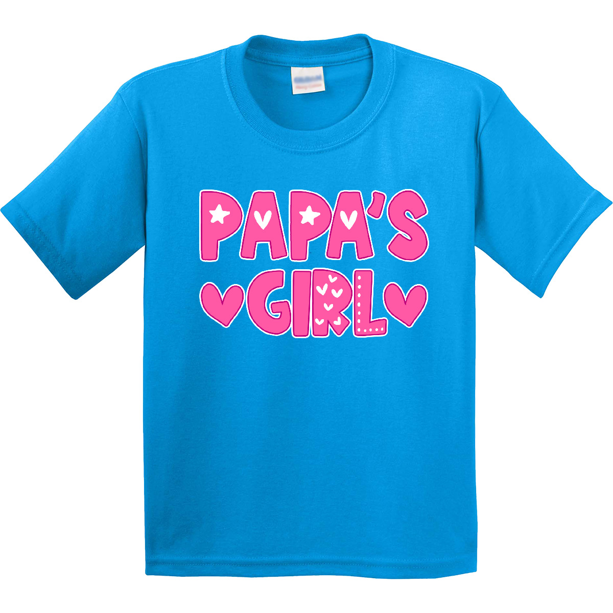 Inktastic Papa's Girl Gift Youth T-Shirt Family Girls Papa Grandpa Daddy Father - Picture 5 of 9
