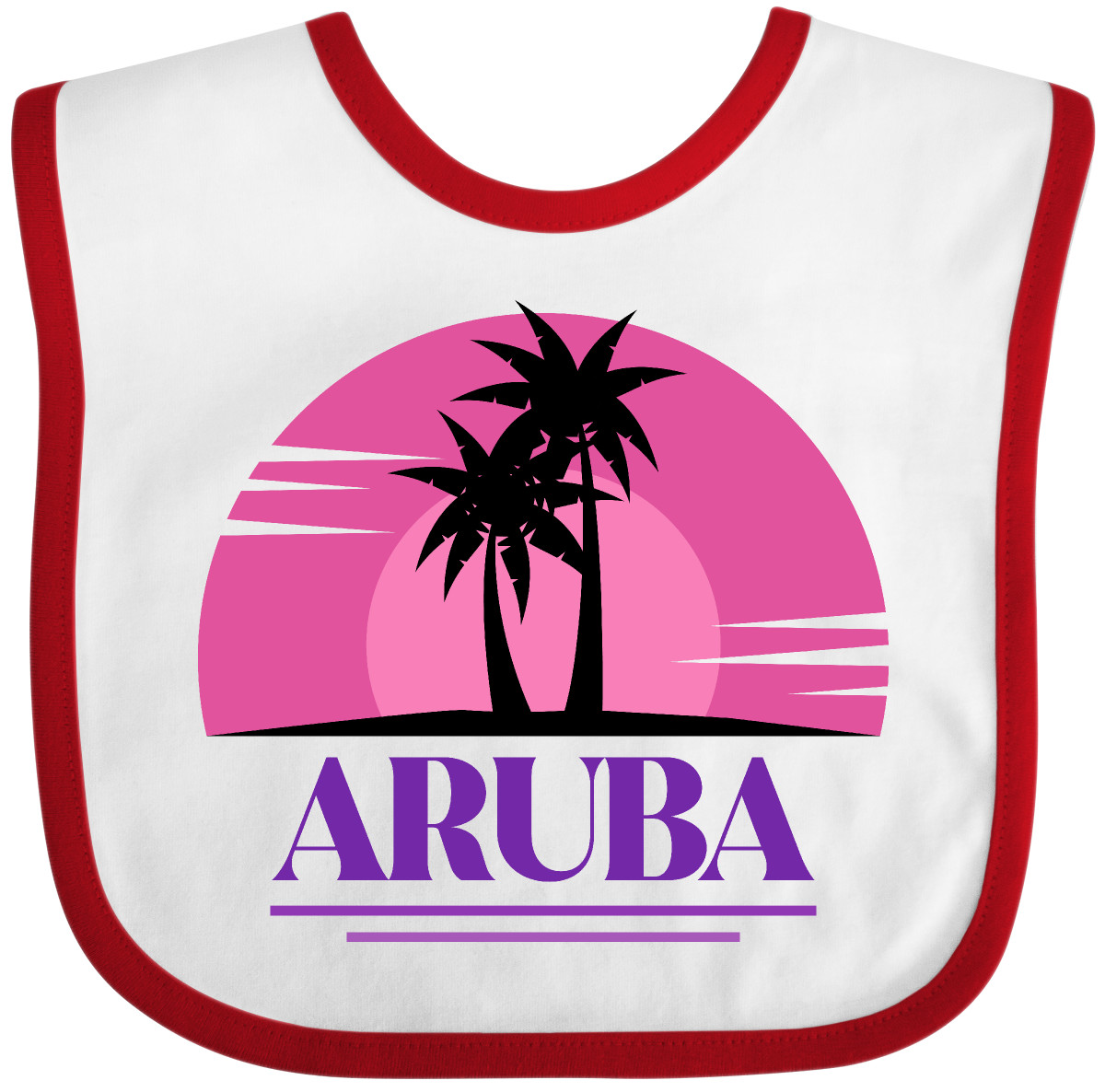 Inktastic Aruba Vacation Cruise Baby Bib Trip Souvenir Clothing Retro Infant