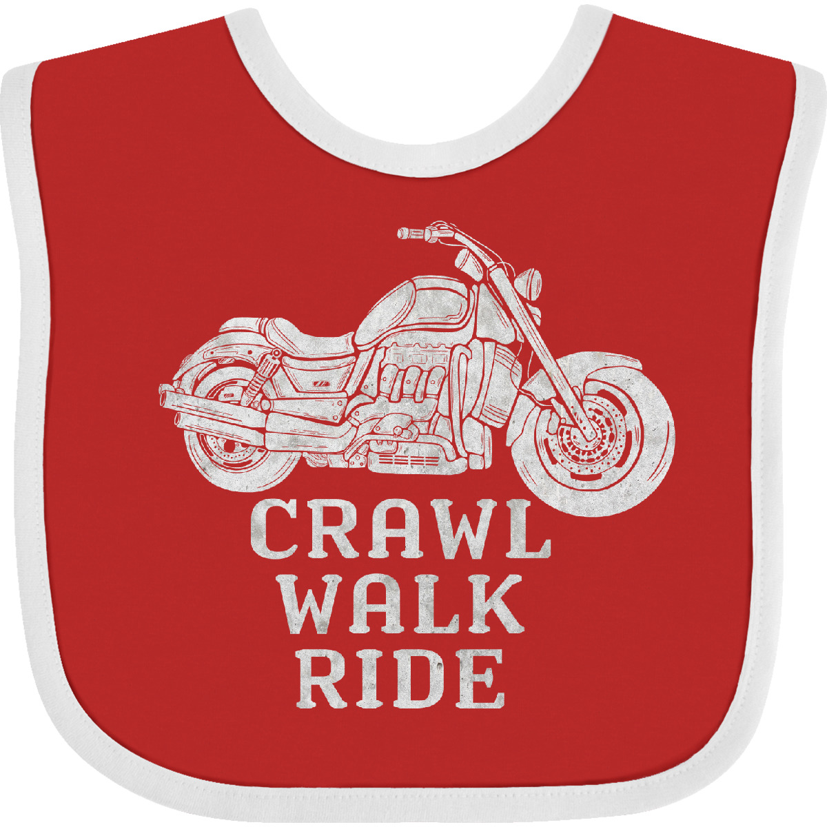 Inktastic Crawl Walk Ride Motorcycle Baby Bib Motorcycles Rider Motorcyclist Hog - Picture 8 of 8
