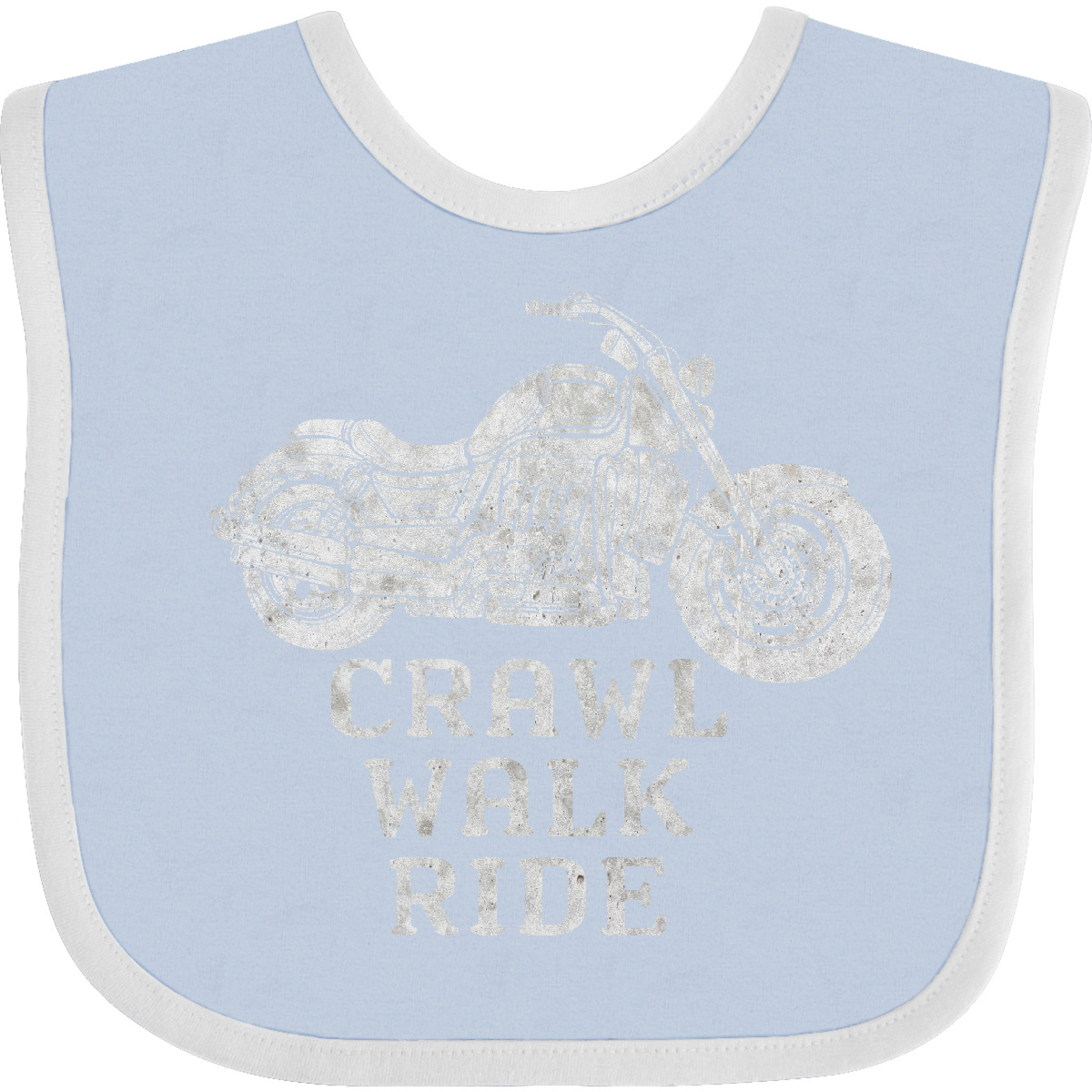 Inktastic Crawl Walk Ride Motorcycle Baby Bib Motorcycles Rider Motorcyclist Hog - Picture 3 of 8