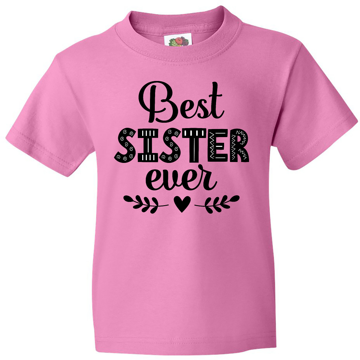 Inktastic Best Sister Ever Gift Youth T-Shirt Worlds Gifts Family I My Tee Kids - Bild 2 von 7