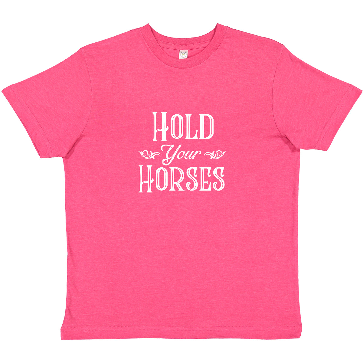 Inktastic Hold Your Horses In White Youth T-Shirt Farm Southern Ranch Barn Tee - Picture 10 of 11