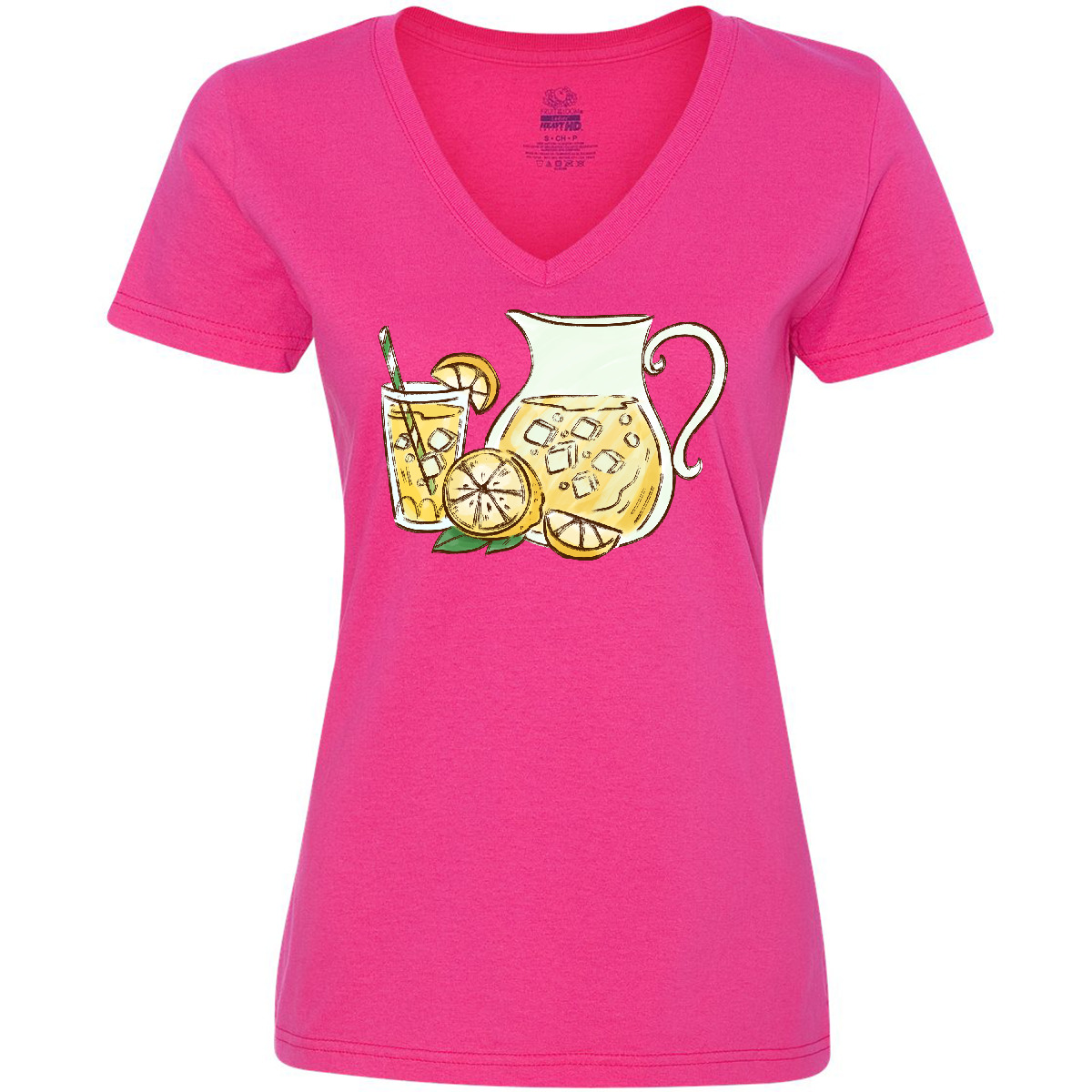 Inktastic Fresh Lemonade Women's V-Neck T-Shirt Food Foodie Lemons Lemon Slice - Picture 3 of 5