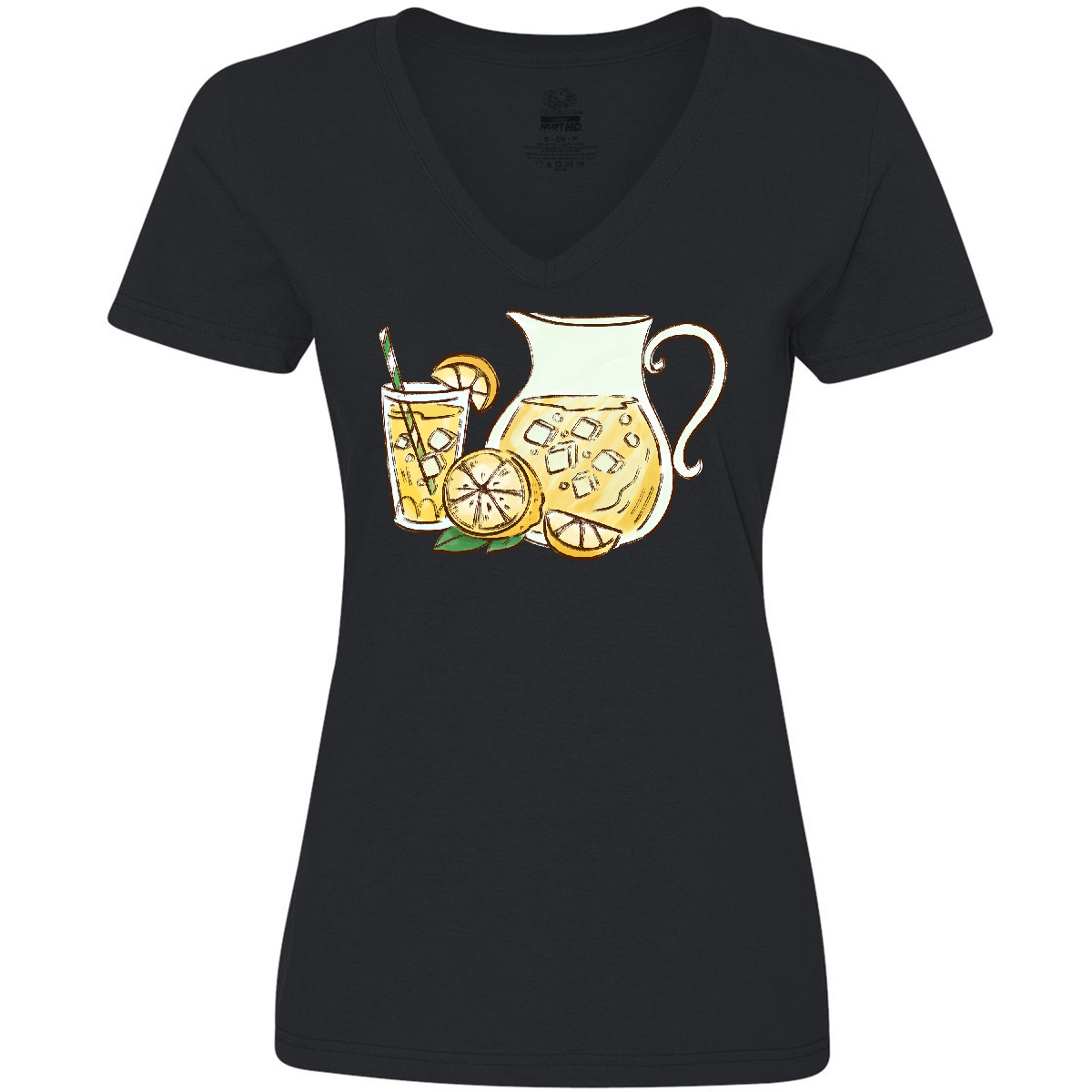 Inktastic Fresh Lemonade Women's V-Neck T-Shirt Food Foodie Lemons Lemon Slice - Picture 2 of 5