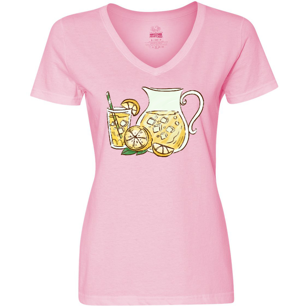 Inktastic Fresh Lemonade Women's V-Neck T-Shirt Food Foodie Lemons Lemon Slice - Picture 4 of 5