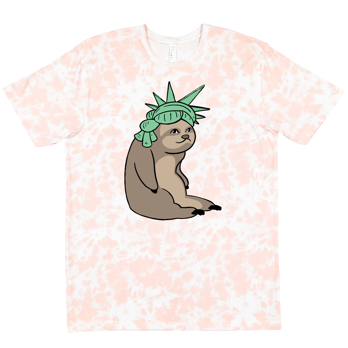 T-Shirt Inktastic Fourth Of July Faultier Lady Liberty Feuerwerk lustig süß Parade - Bild 9 von 10