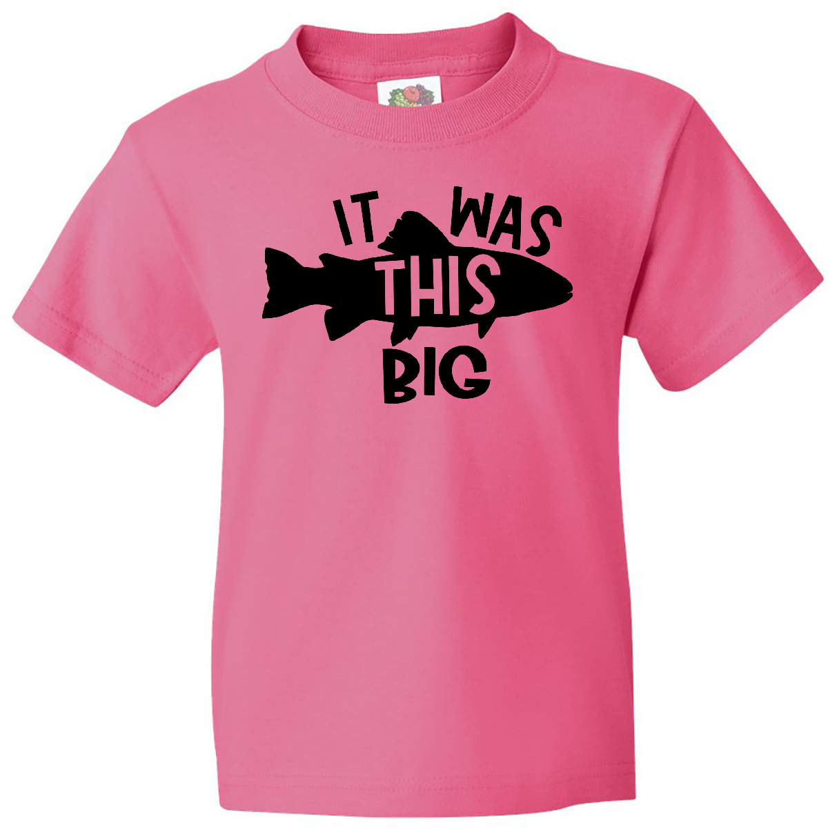 Inktastic It Was This Big Fishing Humor Youth T-Shirt Fish Fun Trout Activity - Picture 5 of 8
