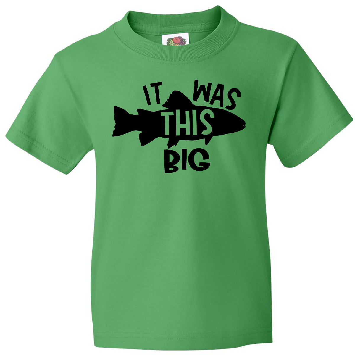 Inktastic It Was This Big Fishing Humor Youth T-Shirt Fish Fun Trout Activity - Picture 4 of 8