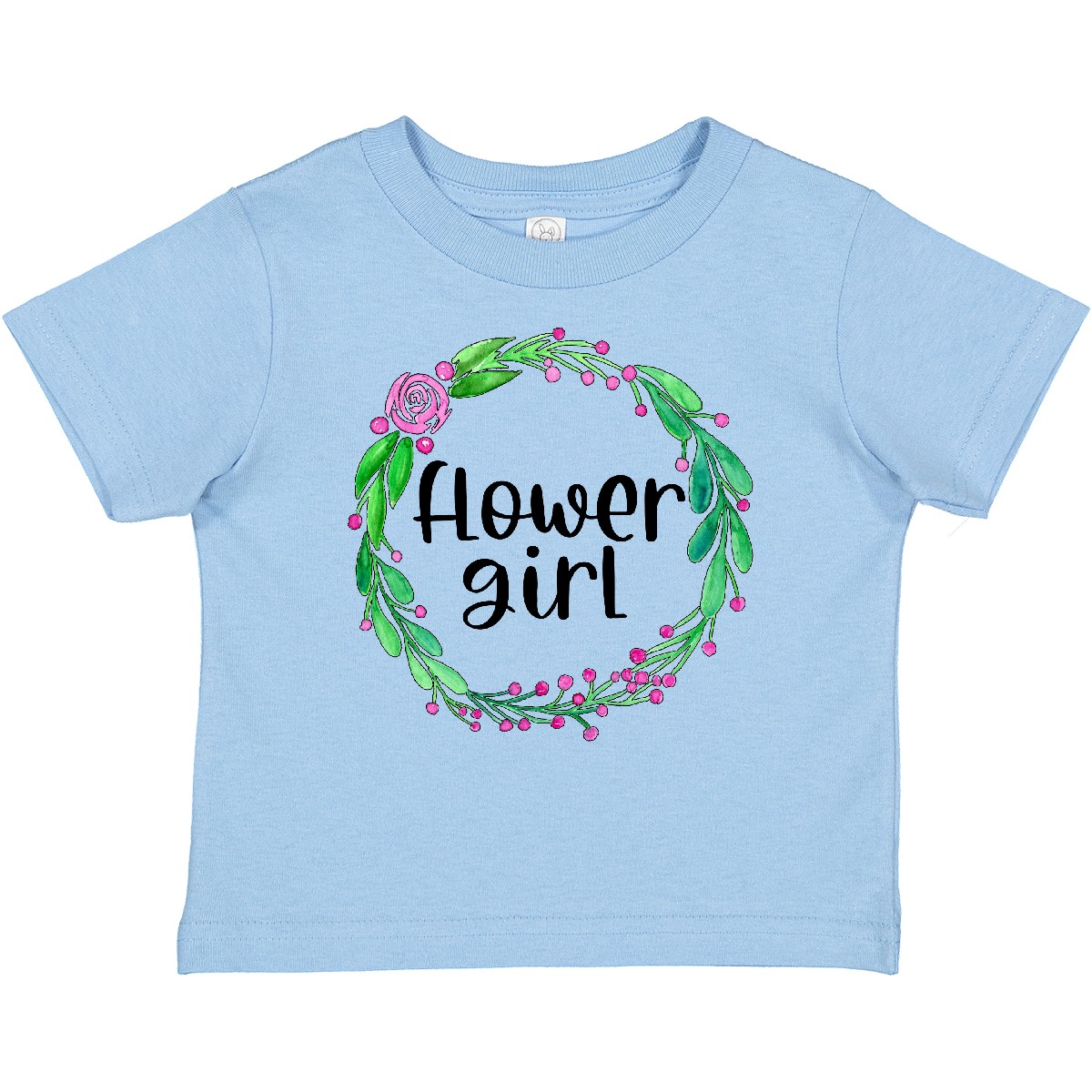 Inktastic Flower Girl Rose Wreath Baby T-Shirt Roses Flowers Family Celebrate Jc - Picture 2 of 6