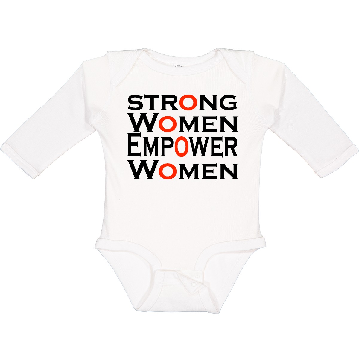 Inktastic Strong Women Empower Women Long Sleeve Creeper Positive Message Womens