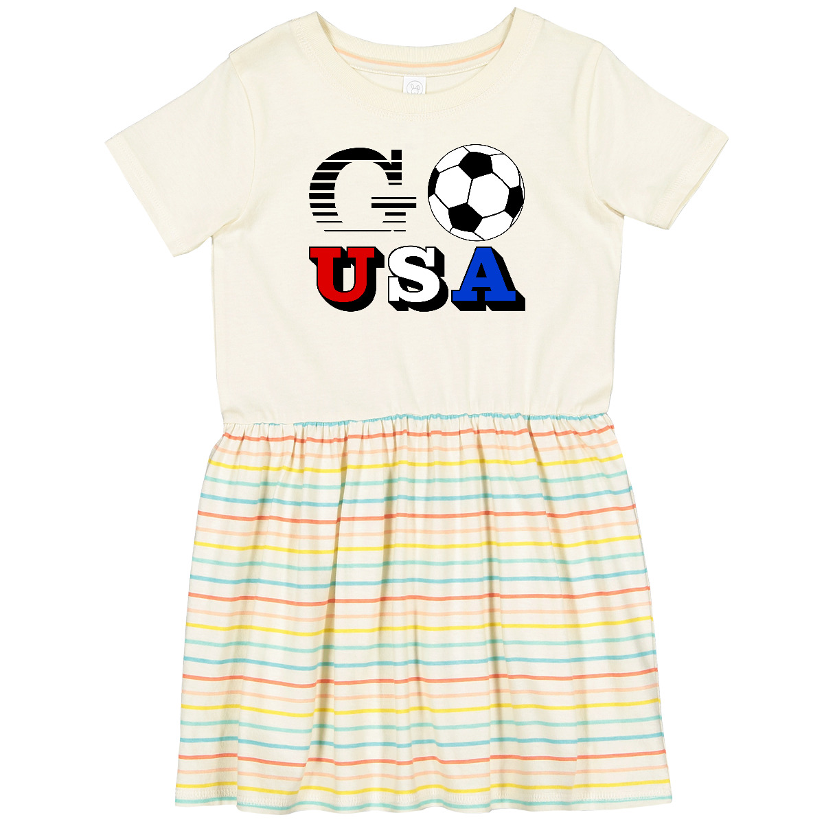 Inktastic Go, USA- Soccer, Football Toddler Dress Sports United States America - Picture 4 of 7