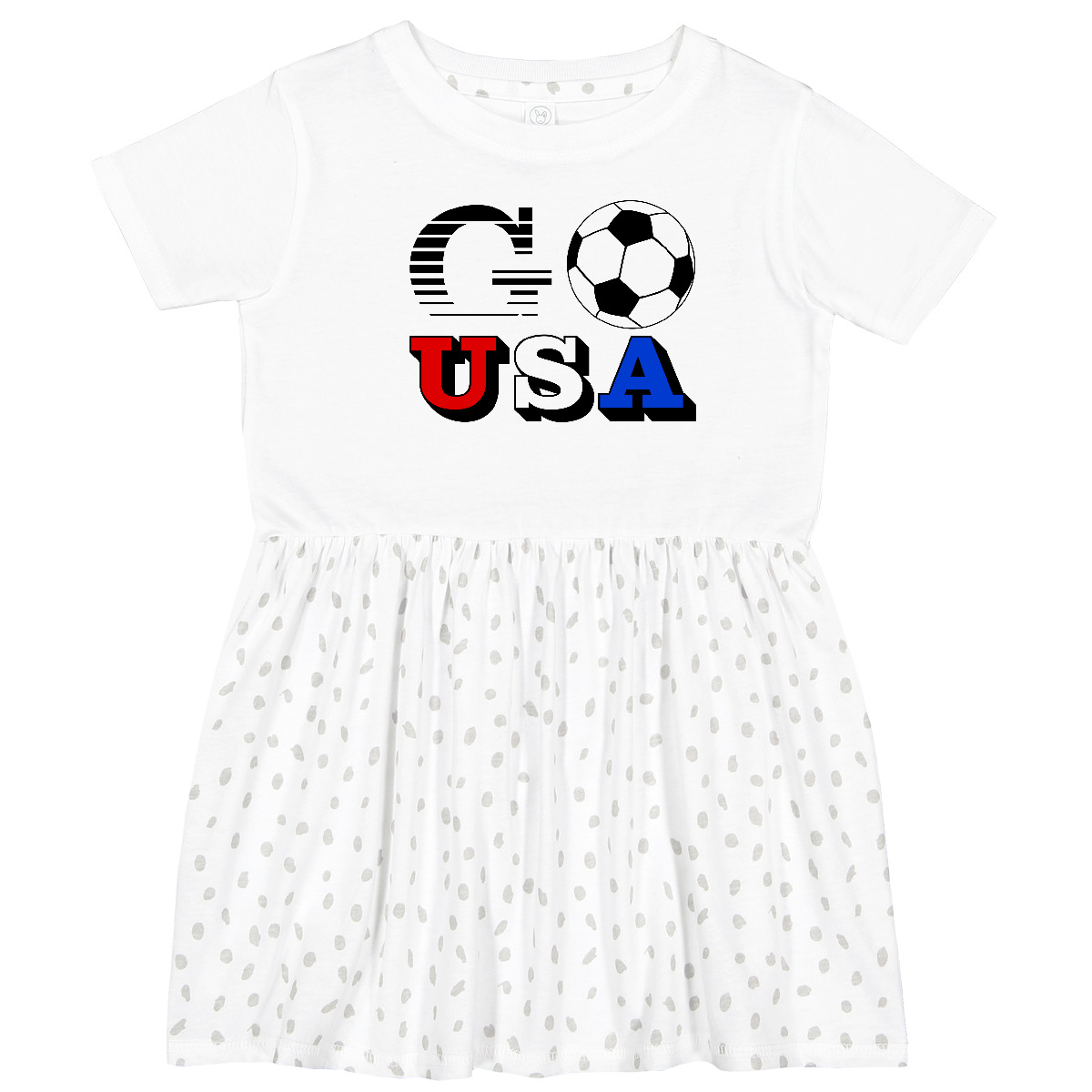 Inktastic Go, USA- Soccer, Football Toddler Dress Sports United States America - Picture 6 of 7