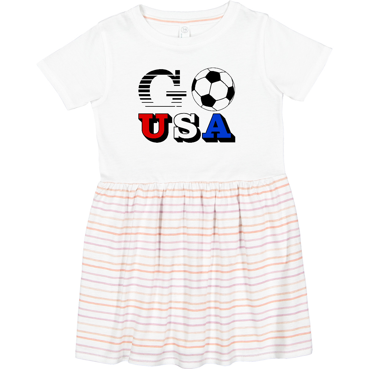 Inktastic Go, USA- Soccer, Football Toddler Dress Sports United States America - Picture 7 of 7