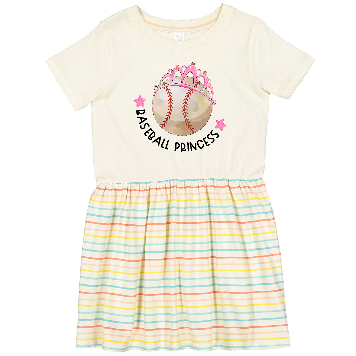 Inktastic Baseball Princess- Tiara Toddler Dress Sports Kids Sport Ball Pink Fun - Picture 4 of 7