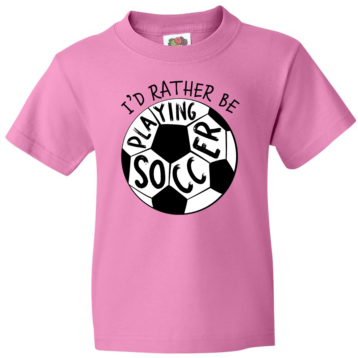 Inktastic I'd Rather Be Playing Soccer Youth T-Shirt Sports Play Sport Fun Ball - Picture 2 of 7