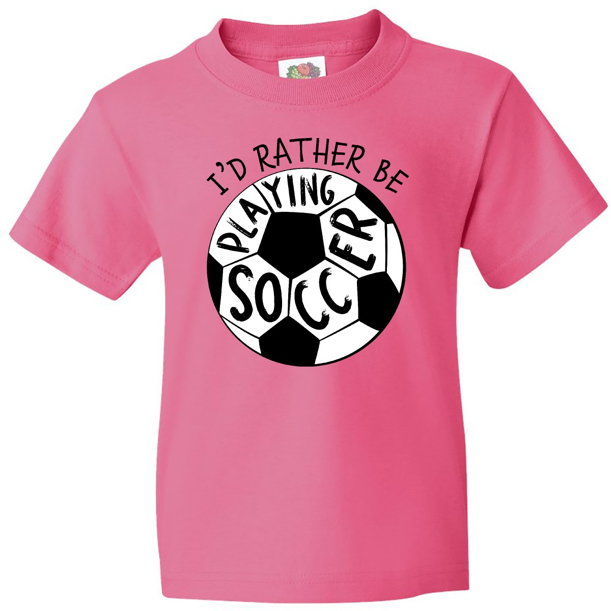 Inktastic I'd Rather Be Playing Soccer Youth T-Shirt Sports Play Sport Fun Ball - Picture 3 of 7