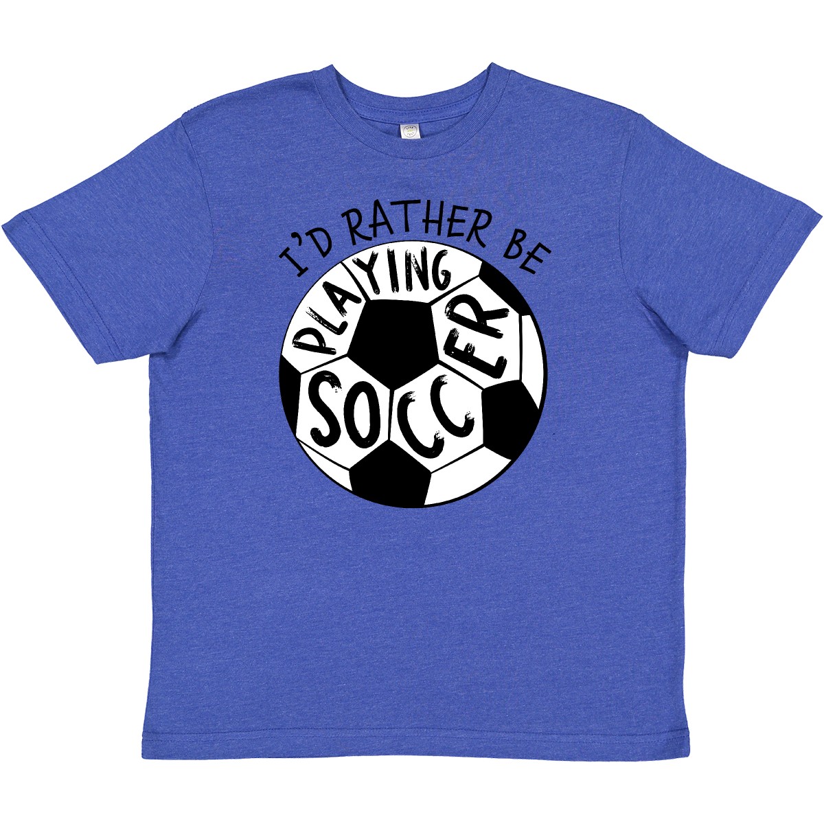 Inktastic I'd Rather Be Playing Soccer Youth T-Shirt Sports Play Sport Fun Ball - Picture 6 of 7