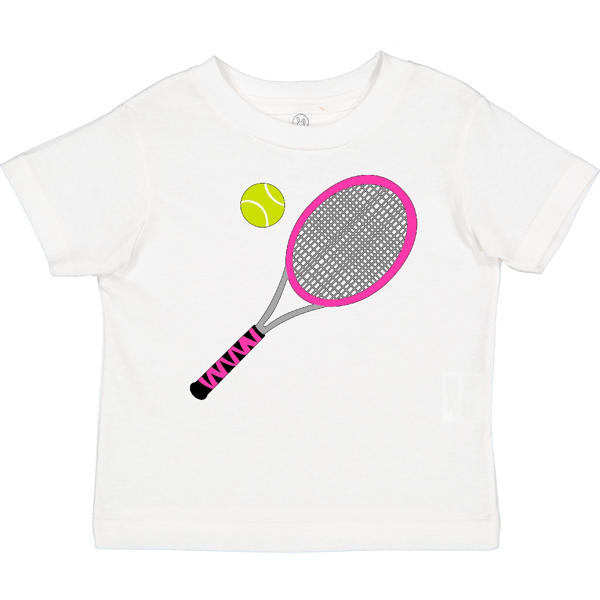 Inktastic Pink Tennis Racket And Ball Baby T-Shirt Sports Match Play Player Tees - Picture 8 of 8