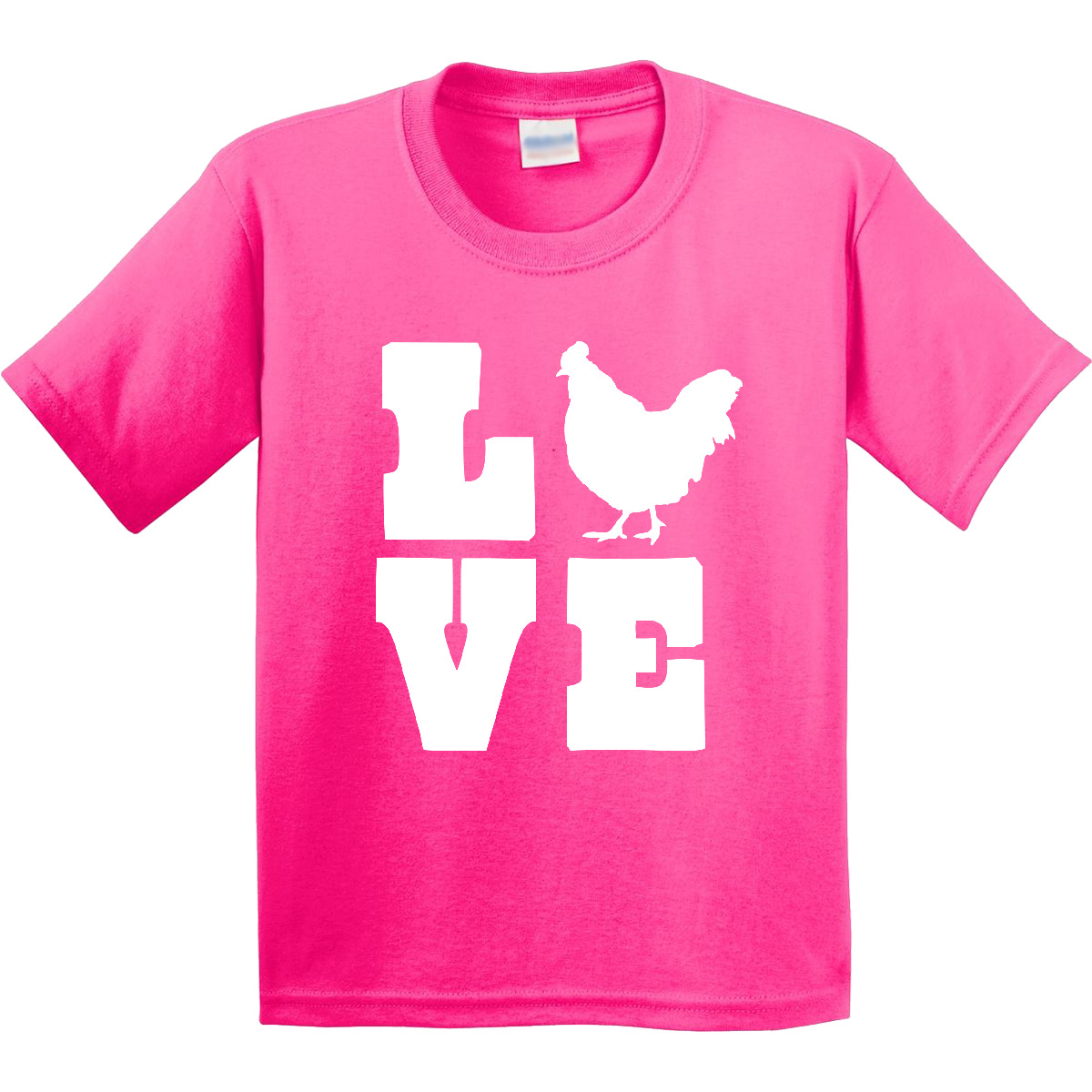 Inktastic Love Chickens Youth T-Shirt Farm Animals Birds Flock Favorite Pets Tee - Picture 4 of 9