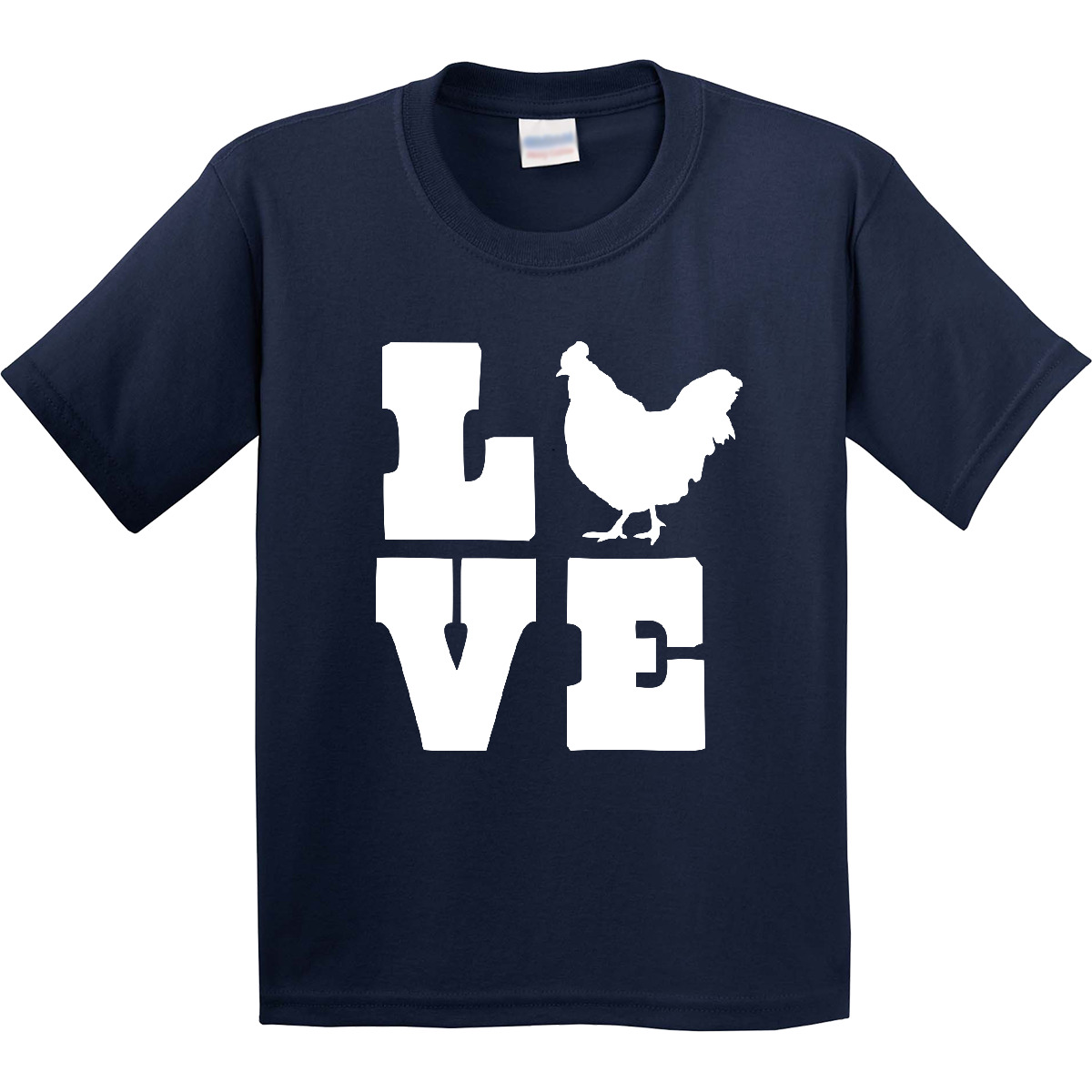 Inktastic Love Chickens Youth T-Shirt Farm Animals Birds Flock Favorite Pets Tee - Picture 3 of 9