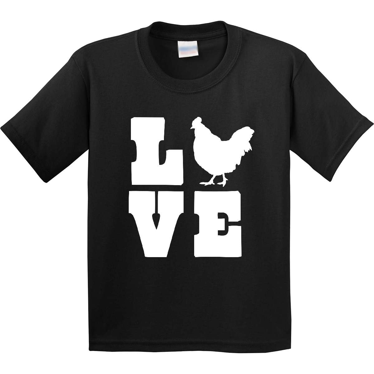 Inktastic Love Chickens Youth T-Shirt Farm Animals Birds Flock Favorite Pets Tee - Picture 2 of 9