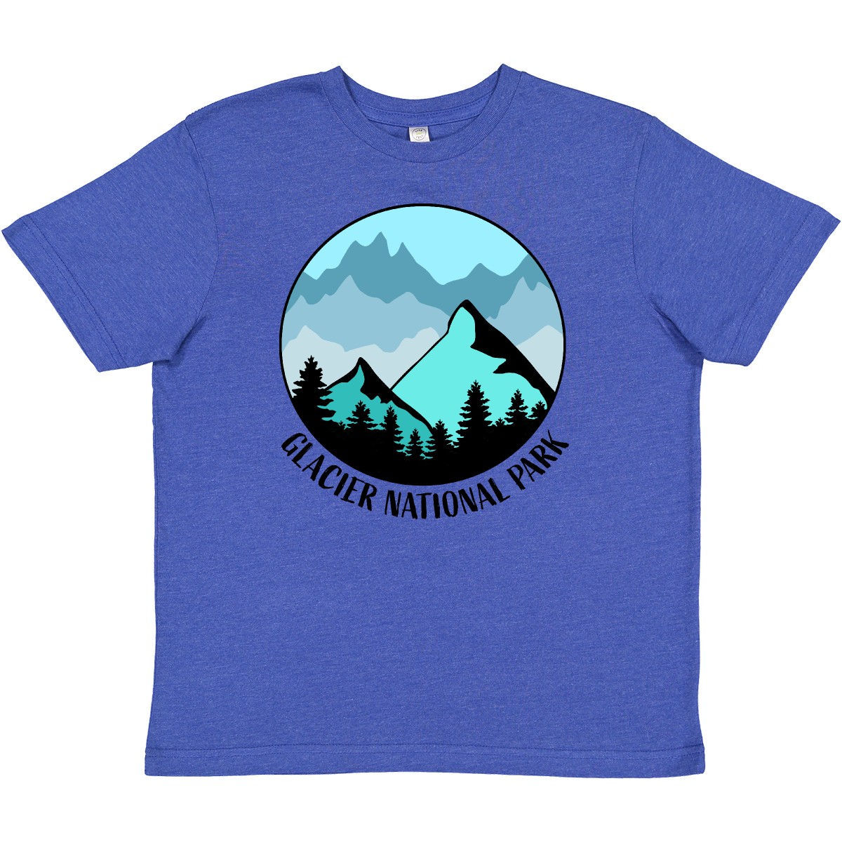 Inktastic Glacier National Park Montana Mountains Youth T-Shirt State Home Trees - Picture 6 of 7