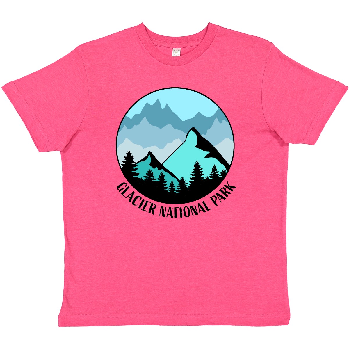 Inktastic Glacier National Park Montana Mountains Youth T-Shirt State Home Trees - Picture 5 of 7