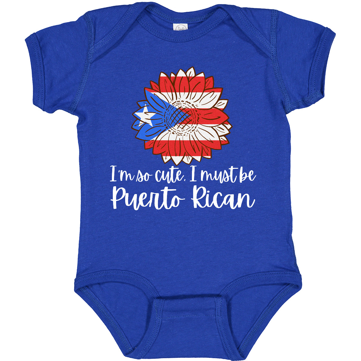 Inktastic I'm So Cute, I Must Be Puerto Rican Sunflower Puerto Baby Body Neu - Bild 10 von 11