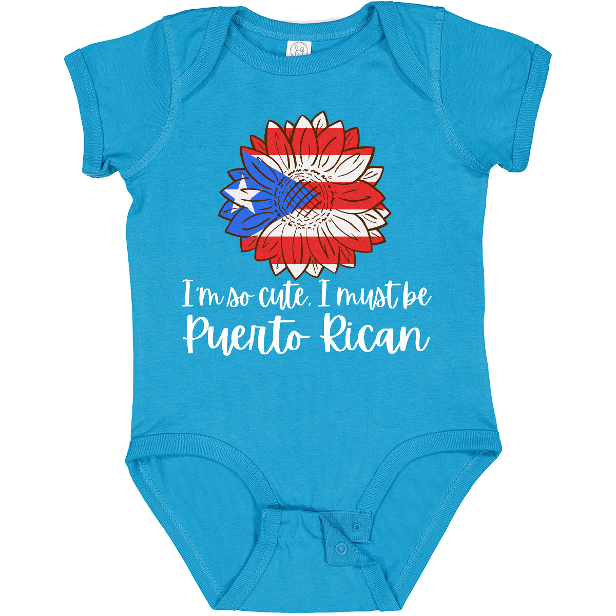 Inktastic I'm So Cute, I Must Be Puerto Rican Sunflower Puerto Baby Body Neu - Bild 11 von 11