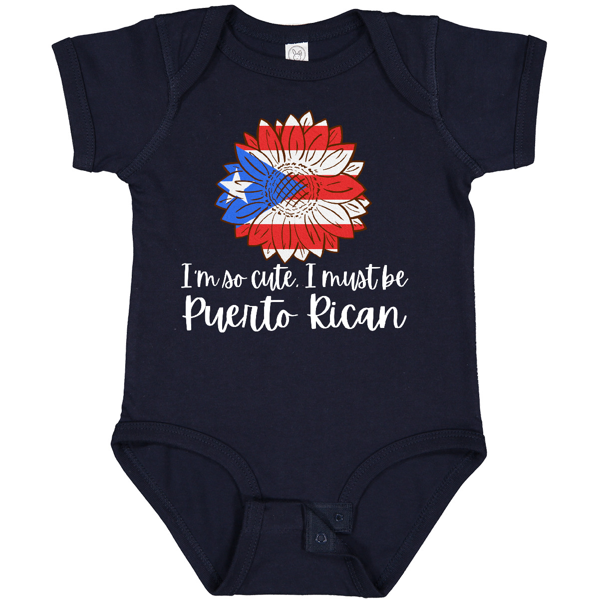 Inktastic I'm So Cute, I Must Be Puerto Rican Sunflower Puerto Baby Body Neu - Bild 9 von 11
