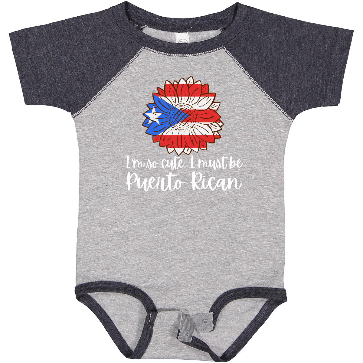 Inktastic I'm So Cute, I Must Be Puerto Rican Sunflower Puerto Baby Body Neu - Bild 7 von 11