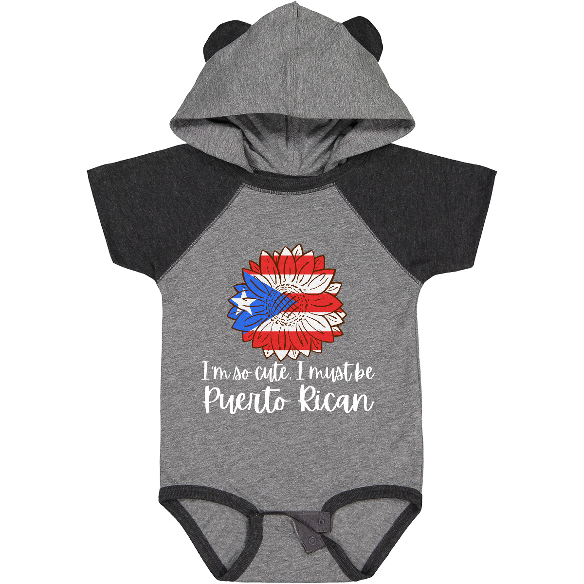 Inktastic I'm So Cute, I Must Be Puerto Rican Sunflower Puerto Baby Body Neu - Bild 5 von 11
