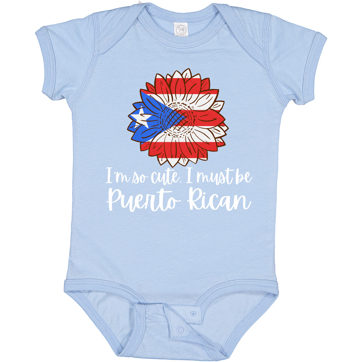 Inktastic I'm So Cute, I Must Be Puerto Rican Sunflower Puerto Baby Body Neu - Bild 3 von 11