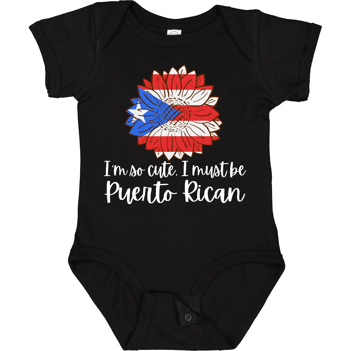 Inktastic I'm So Cute, I Must Be Puerto Rican Sunflower Puerto Baby Body Neu - Bild 2 von 11