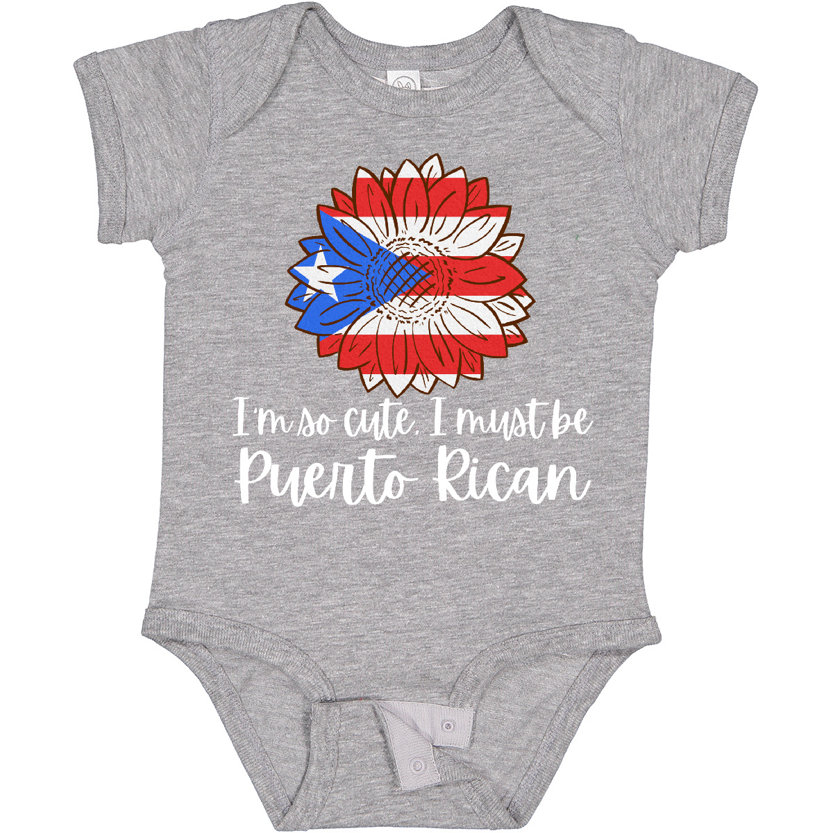 Inktastic I'm So Cute, I Must Be Puerto Rican Sunflower Puerto Baby Body Neu - Bild 4 von 11