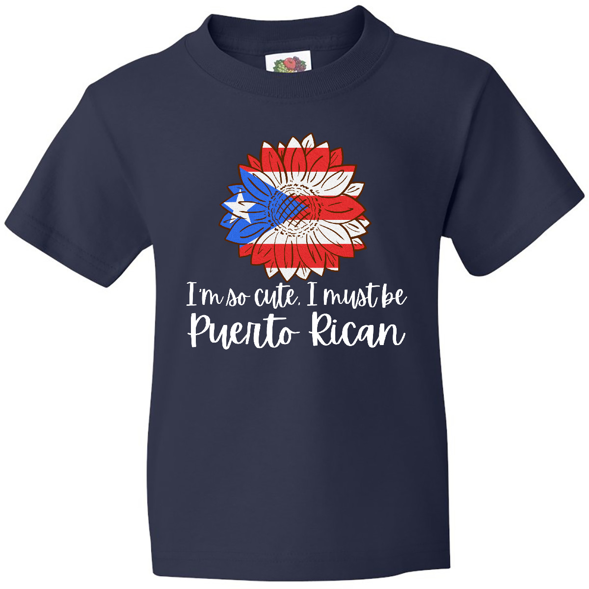 Inktastic I'm So Cute, I Must Be Puerto Rican Sunflower Puerto Youth T-Shirt New - Picture 3 of 7