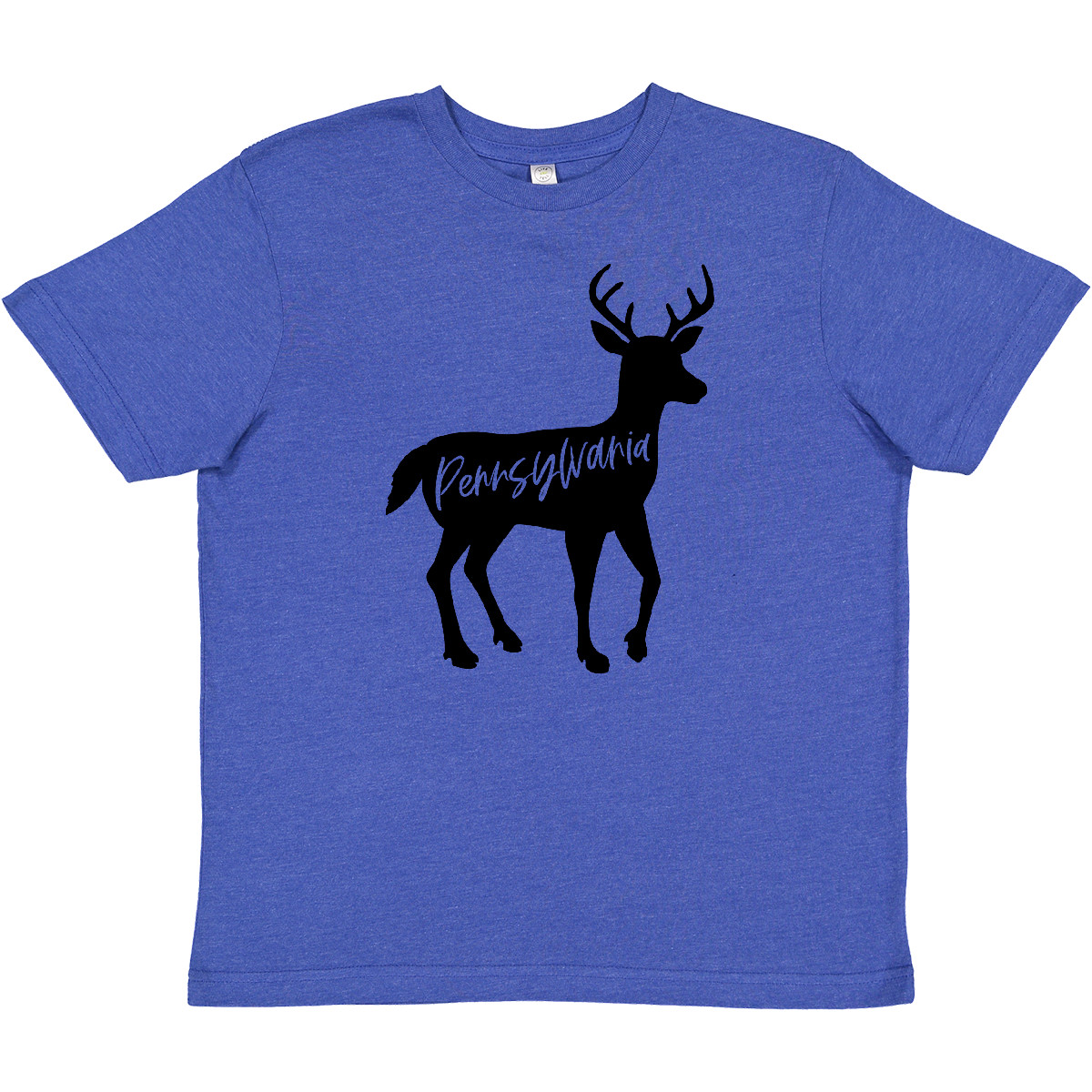 Inktastic Pennsylvania Black Deer Silhouette Youth T-Shirt State Home White City - Picture 8 of 9