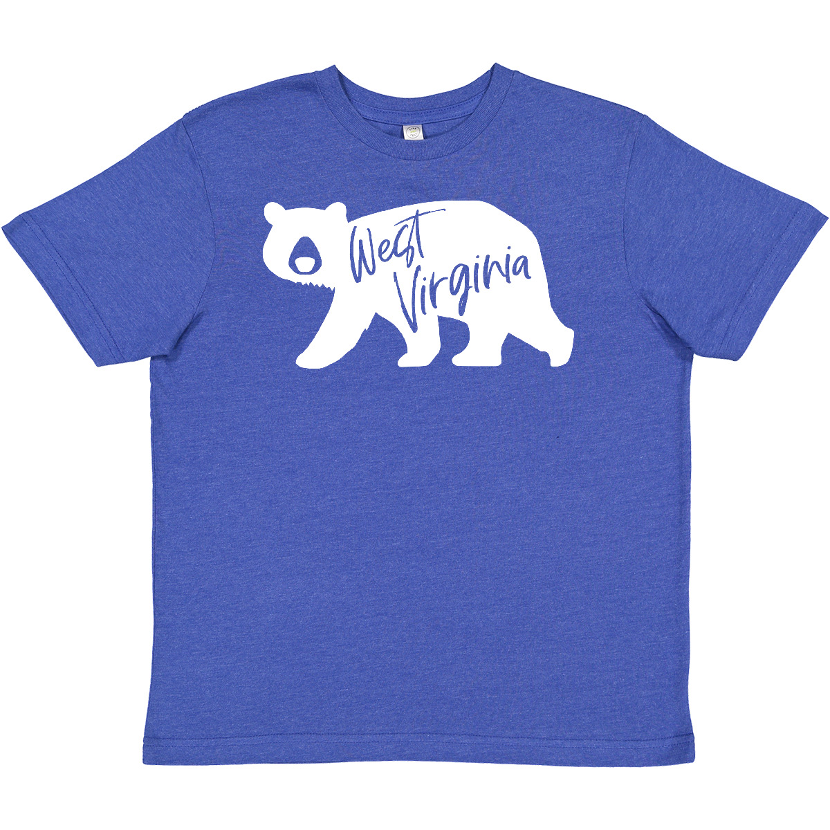 Inktastic West Virginia White Bear Silhouette Youth T-Shirt State Home Black For - Picture 9 of 9