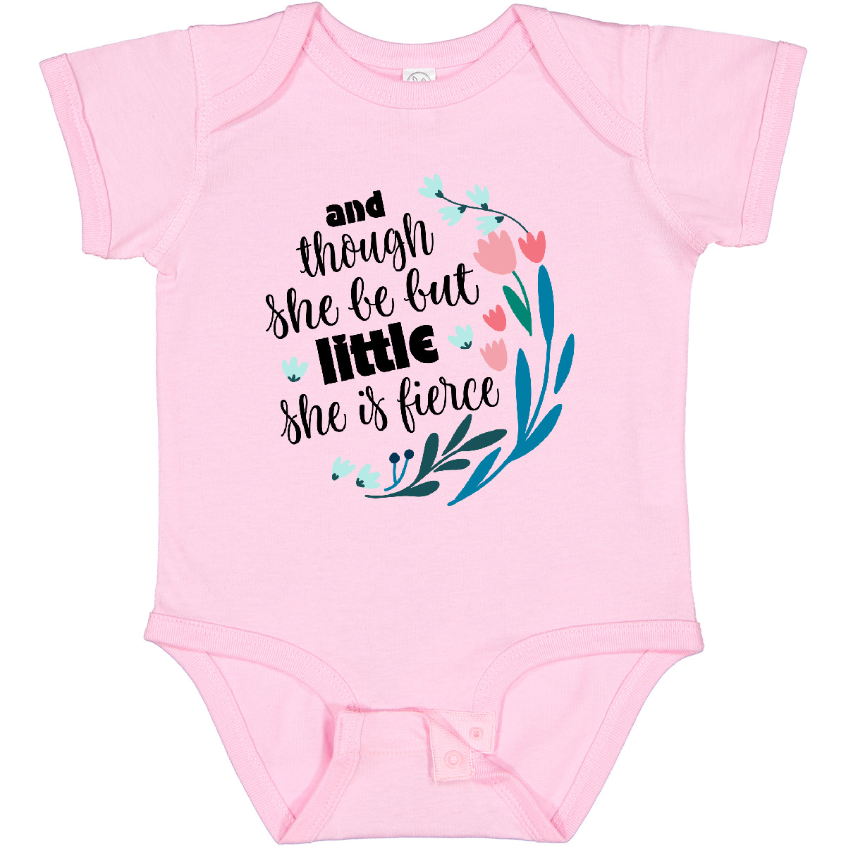 Inktastic Though She Be But Little Fierce Zitat Baby Body Geschenke Kinder Mädchen - Bild 7 von 7