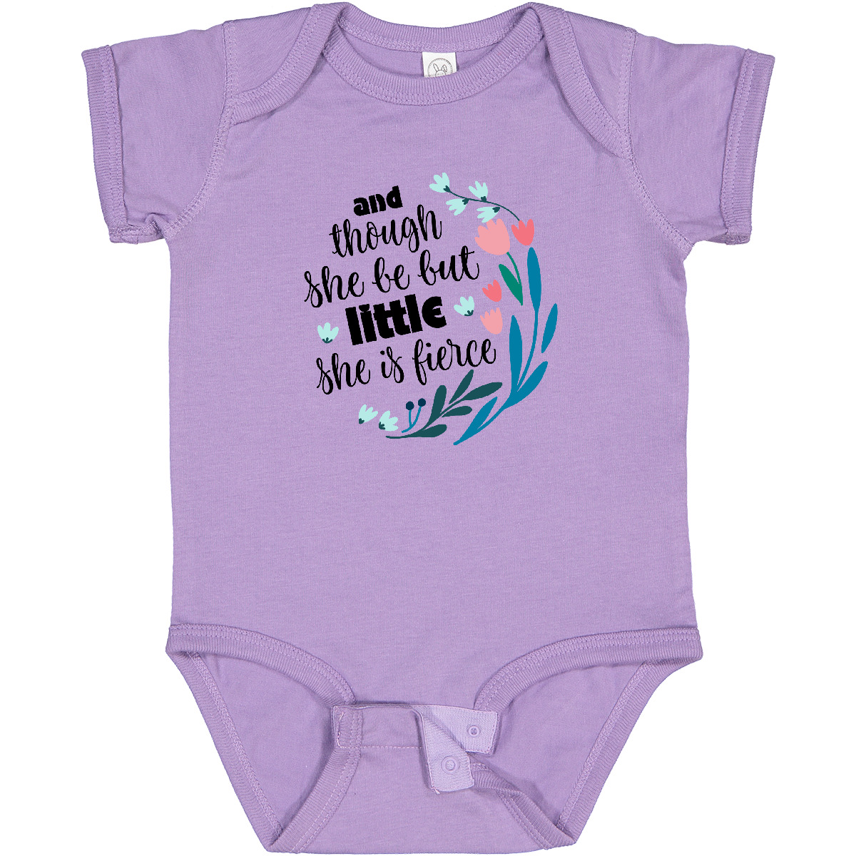 Inktastic Though She Be But Little Fierce Zitat Baby Body Geschenke Kinder Mädchen - Bild 6 von 7